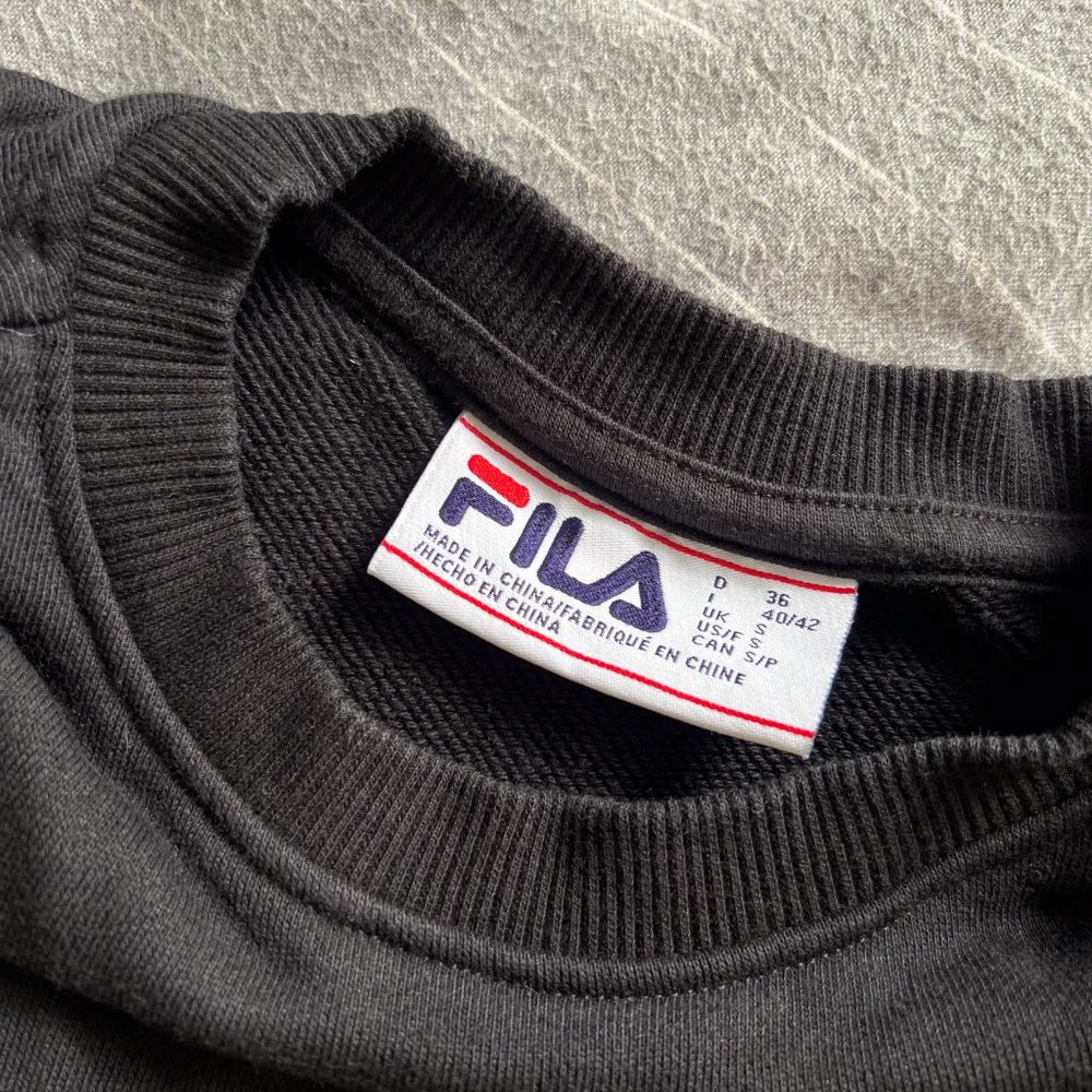 Fila Colorful Pastel Black Crew Neck Sweater View 4